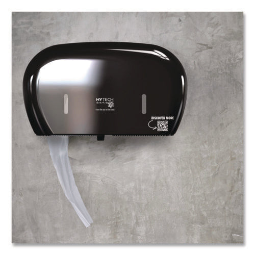 Image of Papernet® HyTech Seas Mini JRT Twin Dispenser, 5.5 x, 15.7 x 9.8, Black