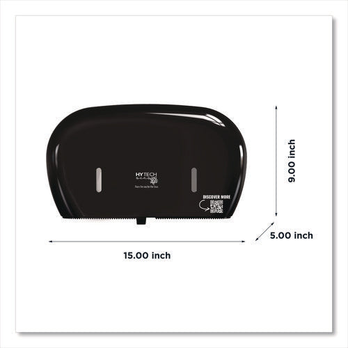 Image of Papernet® HyTech Seas Mini JRT Twin Dispenser, 5.5 x, 15.7 x 9.8, Black
