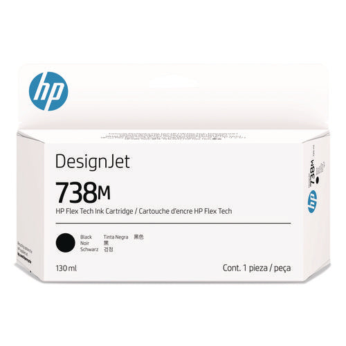 Image of HP HP 738M (A24VLA) Original Designjet Ink Cartridge, Black