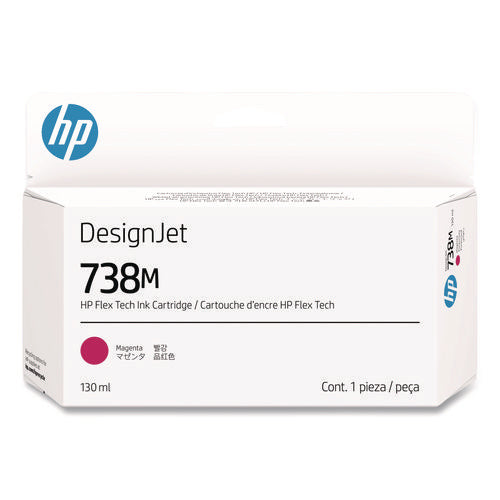 Image of HP HP 738M (A24VNA) Original Designjet Ink Cartridge, Magenta