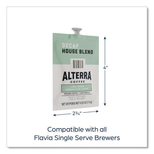 Image of FLAVIA® Alterra Decaf House Blend Coffee Freshpack, 100/Carton
