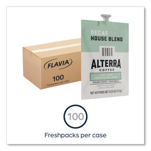 Image of FLAVIA® Alterra Decaf House Blend Coffee Freshpack, 100/Carton