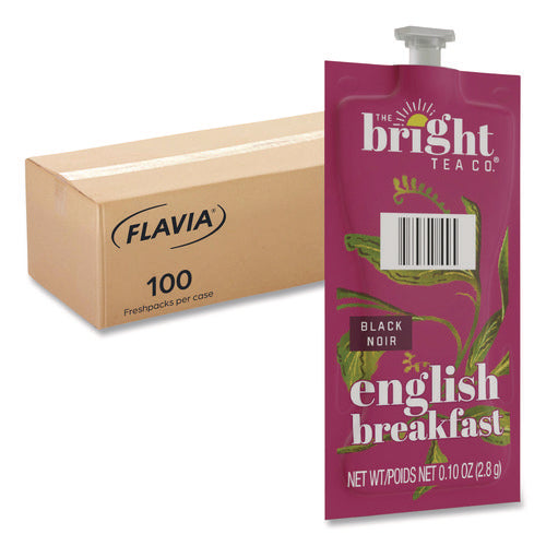 Image of FLAVIA® The Bright Tea Co. English Breakfast Black Tea Freshpack, 100/Carton