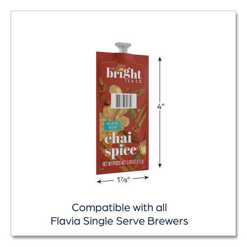 Image of FLAVIA® The Bright Tea Co. Chai Spice Black Tea Freshpack, 100/Carton