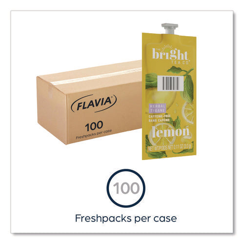 Image of FLAVIA® The Bright Tea Co. Lemon Herbal Tea Freshpack, 100/Carton
