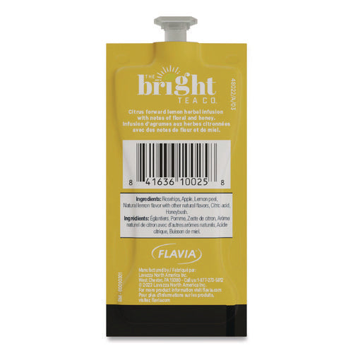 Image of FLAVIA® The Bright Tea Co. Lemon Herbal Tea Freshpack, 100/Carton