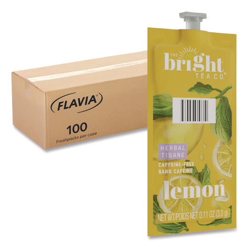 Image of FLAVIA® The Bright Tea Co. Lemon Herbal Tea Freshpack, 100/Carton