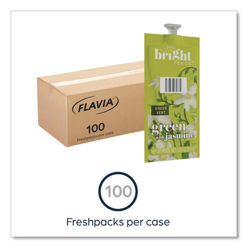 Image of FLAVIA® The Bright Tea Co. Green with Jasmine Tea Freshpack, 100/Carton