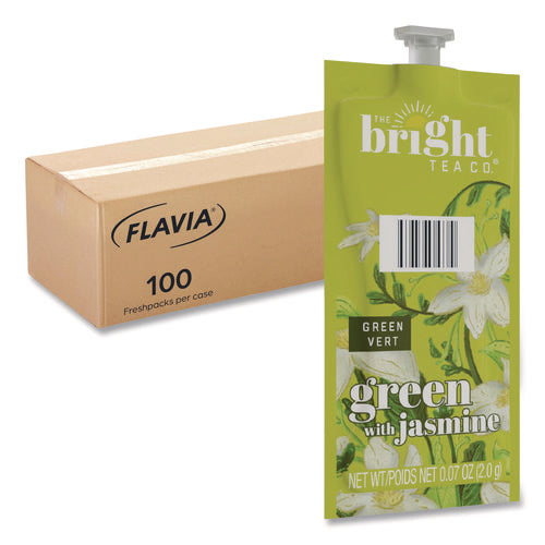 Image of FLAVIA® The Bright Tea Co. Green with Jasmine Tea Freshpack, 100/Carton