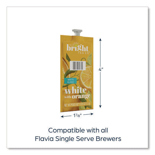 Image of FLAVIA® The Bright Tea Co. White with Orange Tea Freshpack, 100/Carton