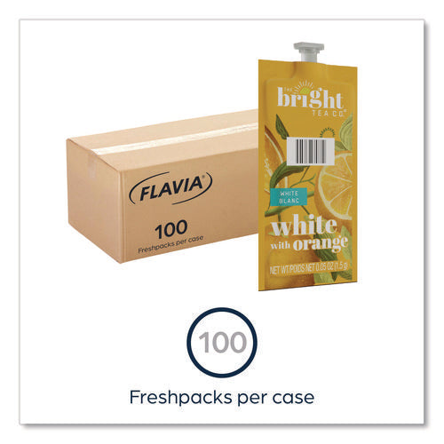 Image of FLAVIA® The Bright Tea Co. White with Orange Tea Freshpack, 100/Carton