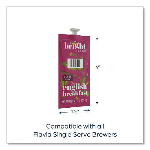 Image of FLAVIA® The Bright Tea Co. English Breakfast Black Tea Freshpack, 100/Carton