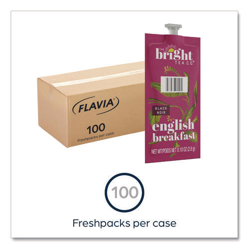 Image of FLAVIA® The Bright Tea Co. English Breakfast Black Tea Freshpack, 100/Carton