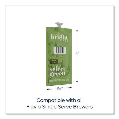 Image of FLAVIA® The Bright Tea Co. Select Green Tea Freshpack, 100/Carton