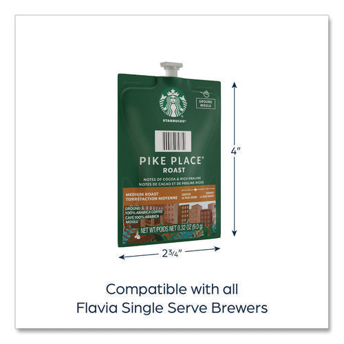 Image of FLAVIA® Starbucks Pike Place Roast Coffee Freshpack, 38/Carton