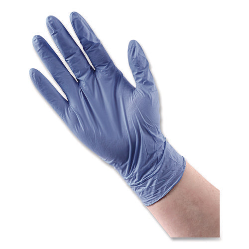 Image of Boardwalk® Disposable General-Purpose Nitrile Gloves, Medium, Blue, 4 mil, 100/Box