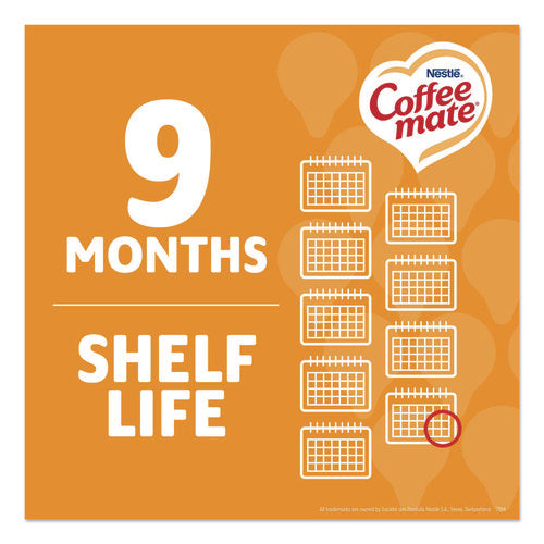 Image of Coffee mate® Liquid Coffee Creamer, Pumpkin Spice, 0.38 oz Mini Cups, 50/Box, 4 Boxes/Carton