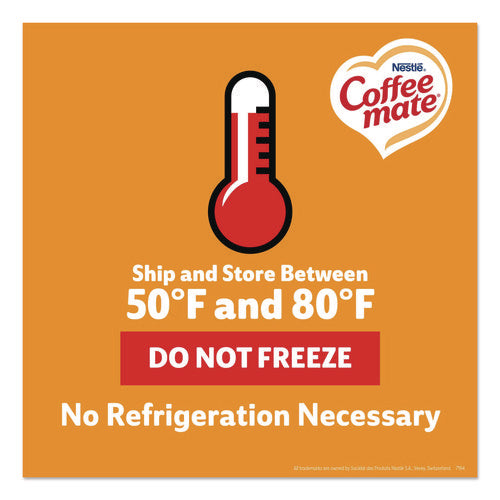 Image of Coffee mate® Liquid Coffee Creamer, Pumpkin Spice, 0.38 oz Mini Cups, 50/Box, 4 Boxes/Carton