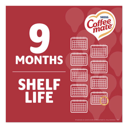 Image of Coffee mate® Liquid Coffee Creamer, Peppermint Mocha, 0.38 oz Mini Cups, 50/Box, 4 Boxes/Carton