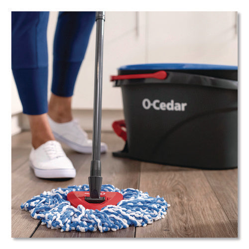 Image of O-Cedar® Rinse Clean Refill, Microfiber, Custom Size for Rinse Clean Mop System, Blue/White, 2/Pack, 6 Packs/Carton