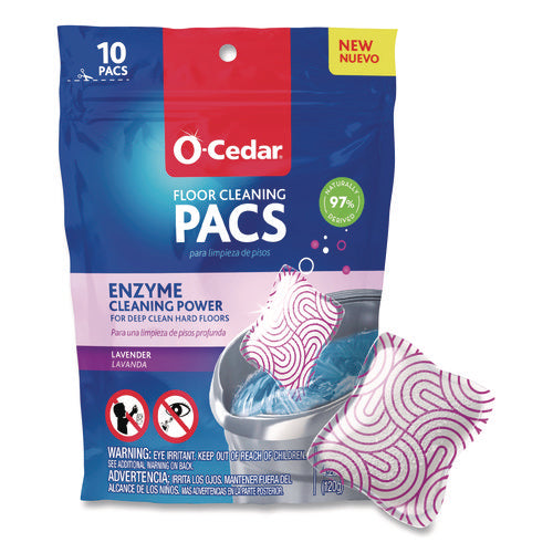 Image of O-Cedar® Cleaning PACS, Lavender Scent, 10/Pack, 8 Packs/Carton