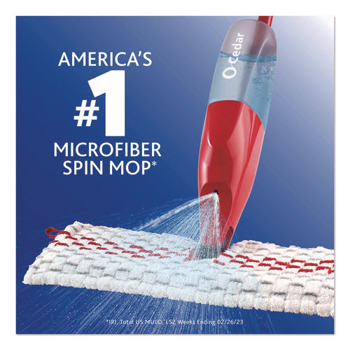 Image of O-Cedar® ProMist MAX Spray Mop, Red/White/Gray Microfiber Head, 48" Red/Black/Gray Plastic Handle