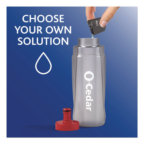 Image of O-Cedar® ProMist MAX Spray Mop, Red/White/Gray Microfiber Head, 48" Red/Black/Gray Plastic Handle