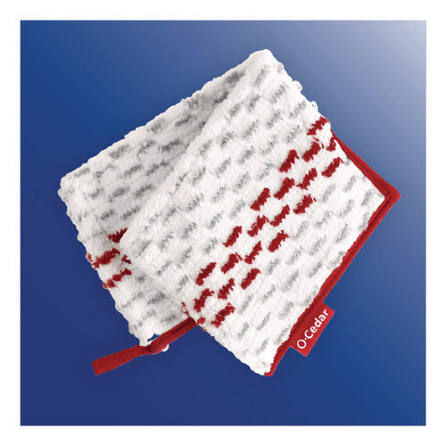 Image of O-Cedar® ProMist MAX Refill, Microfiber, Custom Size for ProMist Mop System, Red/White/Gray, 4/Carton