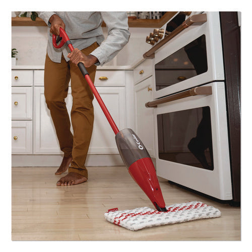 Image of O-Cedar® ProMist MAX Refill, Microfiber, Custom Size for ProMist Mop System, Red/White/Gray, 4/Carton
