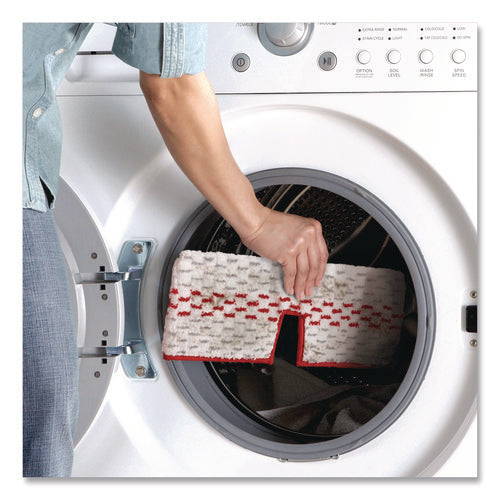 Image of O-Cedar® ProMist MAX Refill, Microfiber, Custom Size for ProMist Mop System, Red/White/Gray, 4/Carton