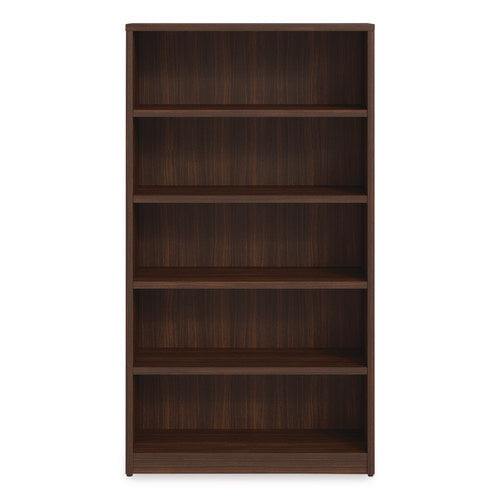 Image of Alera® Alera Seville Bookcase, Five-Shelf, 36w x 14d x 65h, Mahogany