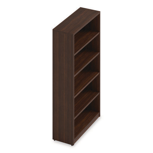 Image of Alera® Alera Seville Bookcase, Five-Shelf, 36w x 14d x 65h, Mahogany
