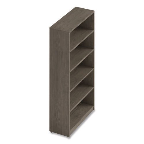 Image of Alera® Alera Seville Bookcase, Five-Shelf, 36w x 14d x 65h, Walnut