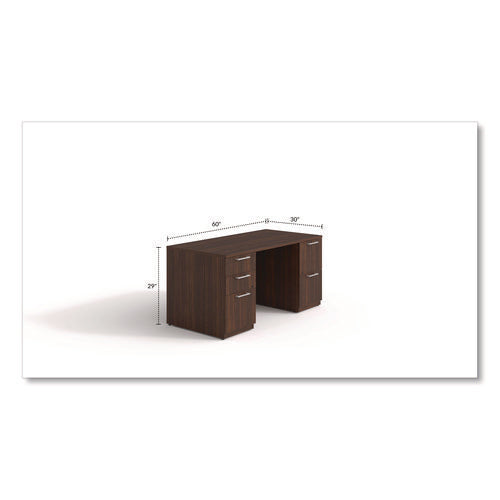 Image of Alera® Alera Seville Series Double Pedestal Desk, 60" x 30" x 29", Mahogany