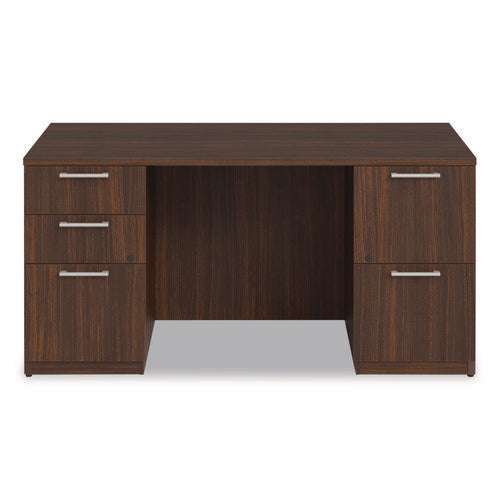 Image of Alera® Alera Seville Series Double Pedestal Desk, 60" x 30" x 29", Mahogany