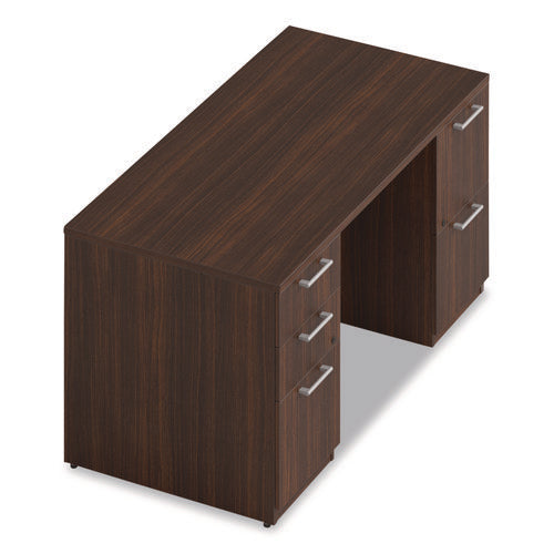 Image of Alera® Alera Seville Series Double Pedestal Desk, 60" x 30" x 29", Mahogany