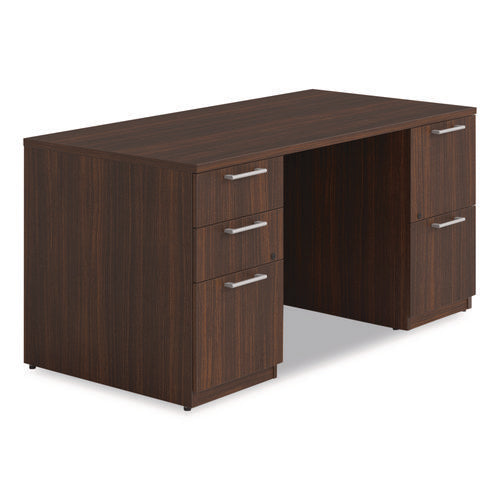 Image of Alera® Alera Seville Series Double Pedestal Desk, 60" x 30" x 29", Mahogany