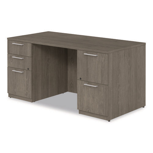 Image of Alera® Alera Seville Series Double Pedestal Desk, 60" x 30" x 29", Walnut