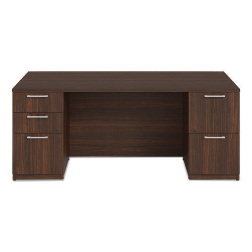 Image of Alera® Alera Seville Series Double Pedestal Desk, 72" x 36" x 29", Mahogany