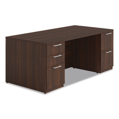 Image of Alera® Alera Seville Series Double Pedestal Desk, 72" x 36" x 29", Mahogany