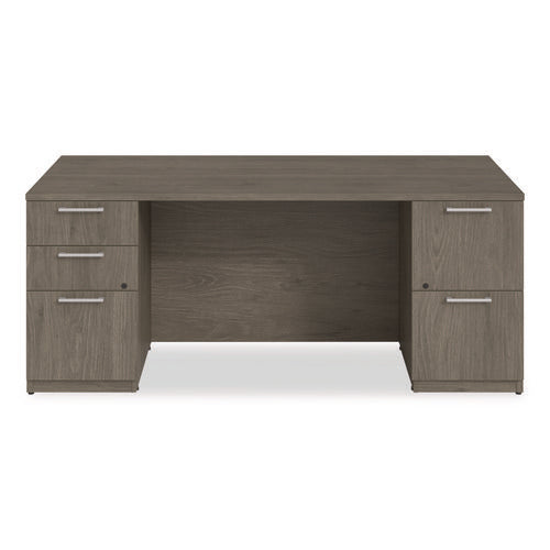 Image of Alera® Alera Seville Series Double Pedestal Desk, 72" x 36" x 29", Walnut