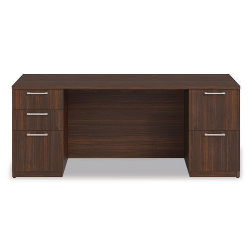 Image of Alera® Alera Seville Series Double Pedestal Credenza, 72w x 24d x 29h, Mahogany