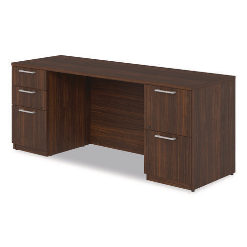 Image of Alera® Alera Seville Series Double Pedestal Credenza, 72w x 24d x 29h, Mahogany