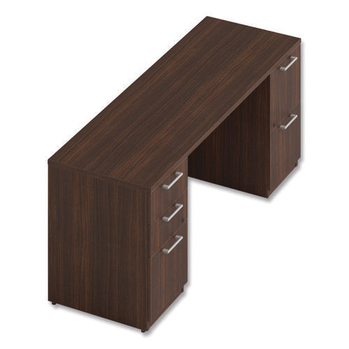 Image of Alera® Alera Seville Series Double Pedestal Credenza, 72w x 24d x 29h, Mahogany