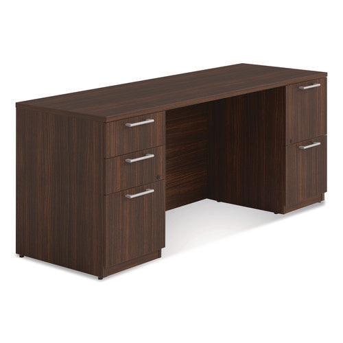Image of Alera® Alera Seville Series Double Pedestal Credenza, 72w x 24d x 29h, Mahogany