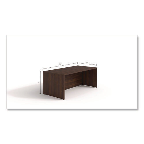 Image of Alera® Alera Seville Series Desk Shell, 72" x 36" x 29", Mahogany