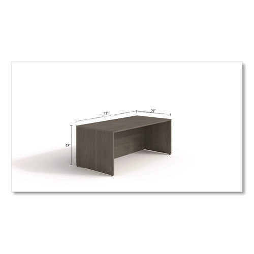 Image of Alera® Alera Seville Series Desk Shell, 72" x 36" x 29", Walnut