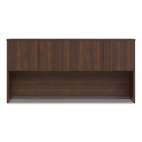 Image of Alera® Alera Seville Hutch with Doors, 4 Compartments, 72w x 16d x 36h, Mahogany