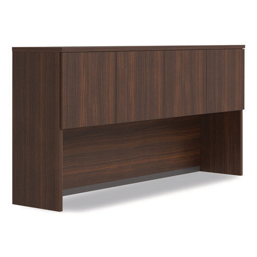 Image of Alera® Alera Seville Hutch with Doors, 4 Compartments, 72w x 16d x 36h, Mahogany