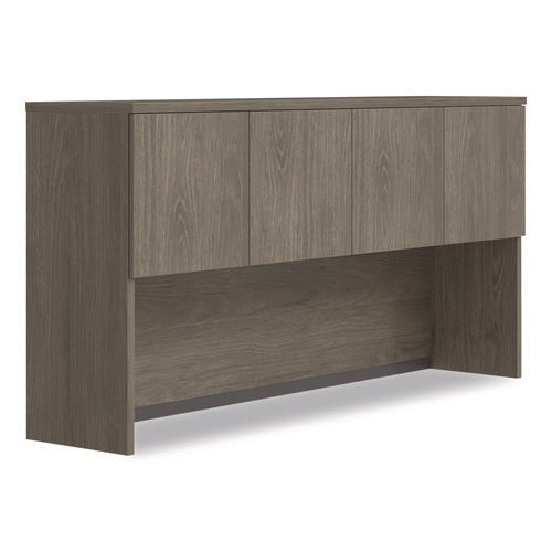 Image of Alera® Alera Seville Hutch with Doors, 4 Compartments, 72w x 16d x 36h, Walnut